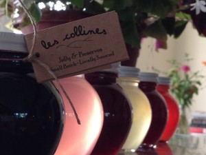 sourced from local farms, small batch jams, jellies and preserves from les collines