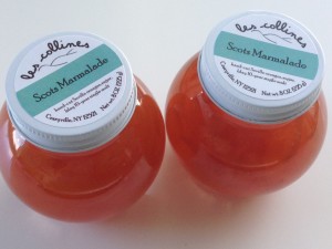 Two jars of Les Collines bonny Scots marmalade